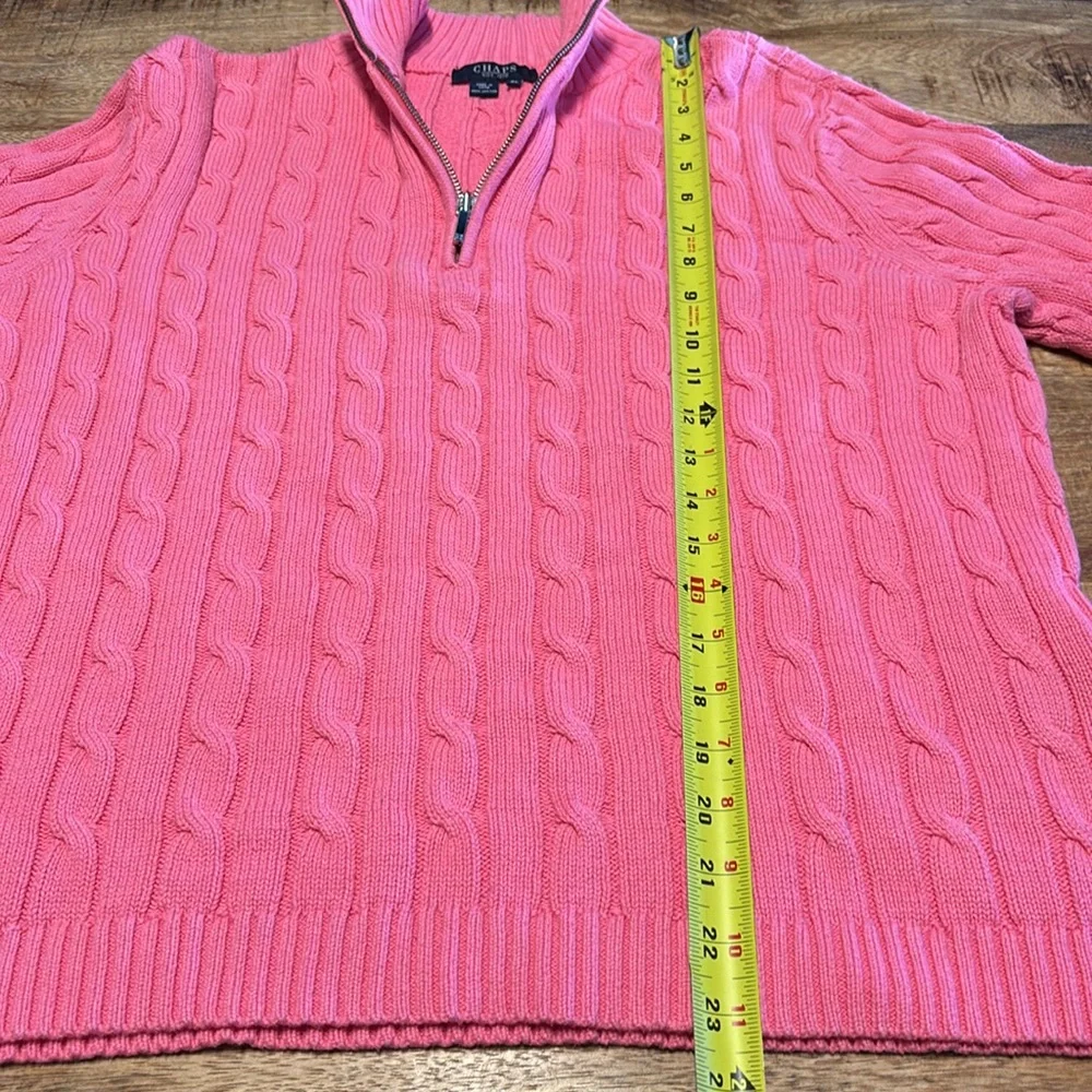 VTG Champs Sweater Women’s Pink Classic Preppy Cable Knit (9) - Picture 4 of 5